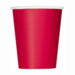 Pappmuggar 266 ml - Röda 8-pack