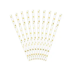 Pappsugrör - Guldhjärtan 10-pack