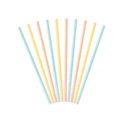 Pappsugrör - Pastellfärger 10-pack