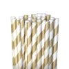 Pappsugrör - Randiga Guld 10-pack