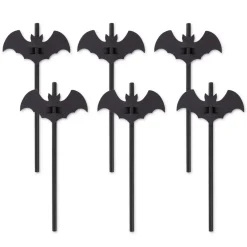 Pappsugrör Svarta Fladdermös 12-pack