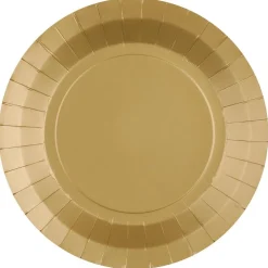 Papptallrikar 22,5 cm - Guld 10-pack
