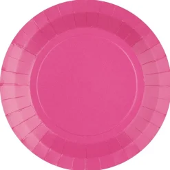 Papptallrikar 22,5 cm - Mörkrosa 10-pack