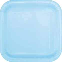 Papptallrikar Fyrkantiga 22 cm Ljusblå 14-pack