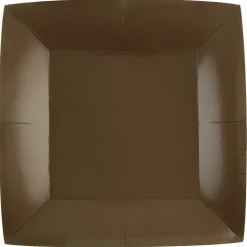 Papptallrikar Fyrkantiga 23 cm - Bruna 10-pack