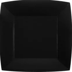 Papptallrikar Fyrkantiga 23 cm - Svarta 10-pack
