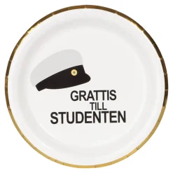 Papptallrikar Studentmössa 8-pack