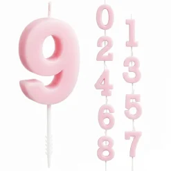 Pastellrosa Sifferljus 0-9