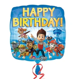 Paw Patrol - Folieballong Happy Birthday 43 cm