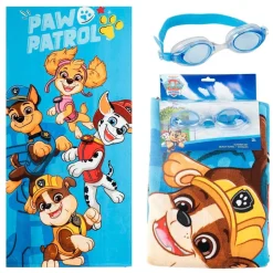 Paw Patrol Set med badhanduk och simglasögon