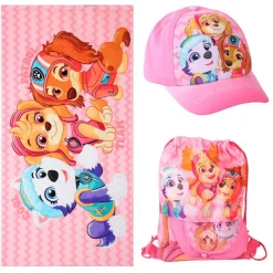 Paw Patrol Skye - Set med Handduk, Keps & Gympapåse