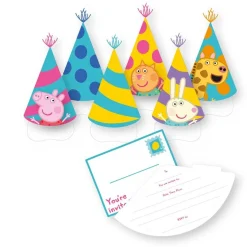 Peppa Pig Birthday - Inbjudningskort med kuvert 6-pack