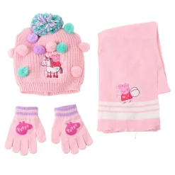 Peppa Pig - Mössa, halsduk och vantar