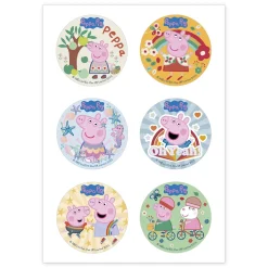 Peppa Pig Muffinsbilder Sugarpaste 6-pack