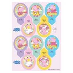 Peppa Pig - Muffinsdekorationer Oblat 20-pack
