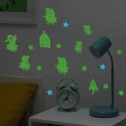 Peppa Pig Väggdekorationer - Lyser i mörker (208 st.)