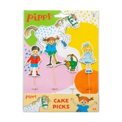 Pippi Långstrump - Cake Toppers 4-pack