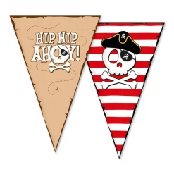 Pirate Hip Hip Ahoy Flaggirlang 10 meter