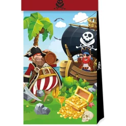 Pirates Island - Kalaspåsar av papper 4-pack