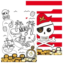 Pirates Map - Kalaspåsar i papper 8-pack