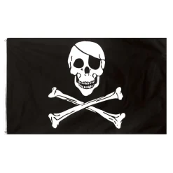 Piratflagga i tyg, Jolly Roger 90 x 150 cm