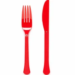 Plastbestick Röda 24-pack