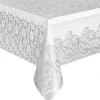 Plastduk Vitmönstrad Spets 137 x 243 cm