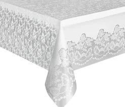 Plastduk Vitmönstrad Spets 137 x 243 cm