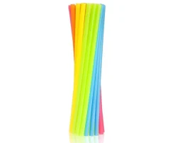 Plastsugrör Regnbågsfärgade 10-pack