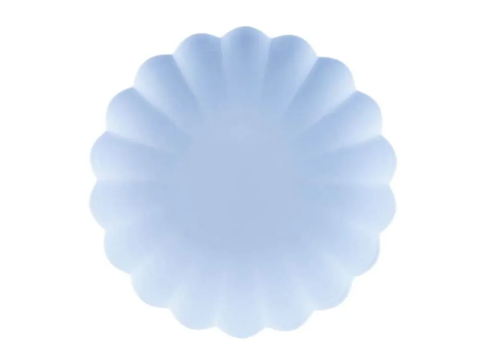 Plasttallrikar, Pastellblå 22 cm 4-pack