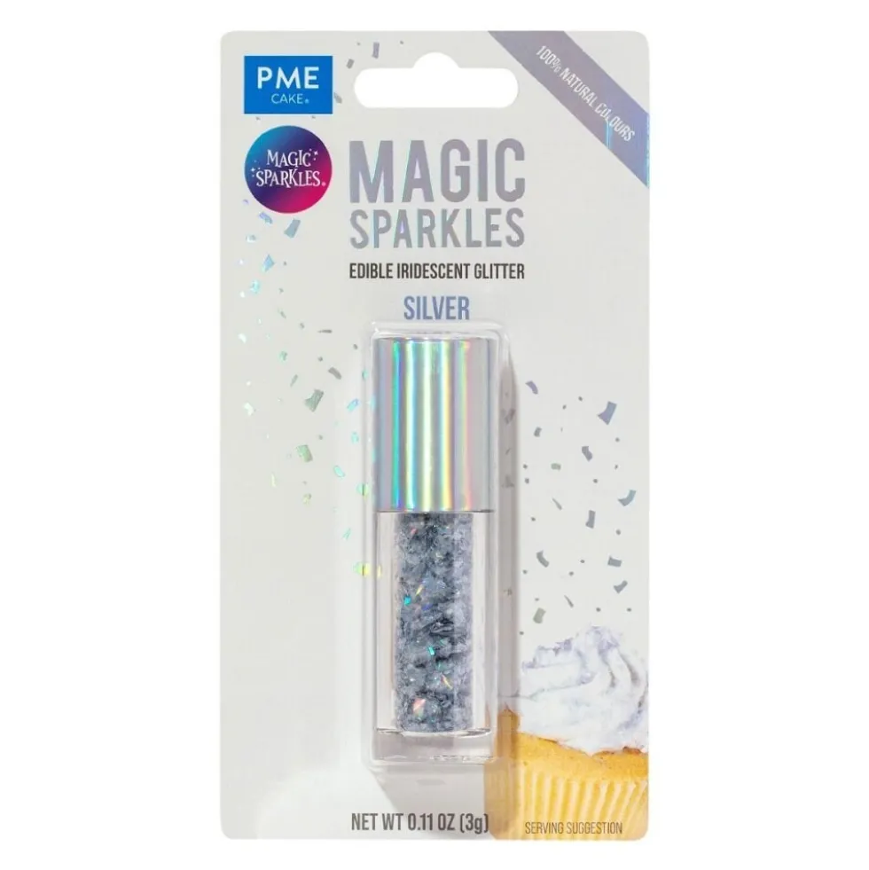 PME Ätbara Glitterflingor, silver