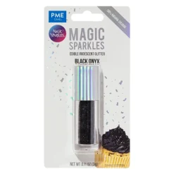 PME Ätbara Glitterflingor, svart onyx