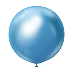 Premium Latexballonger Blå Chrome 60 cm 2-pack