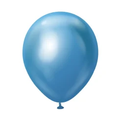 Premium Latexballonger Blå Chrome 45 cm 5-pack