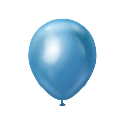 Premium Latexballonger Blå Chrome 30 cm