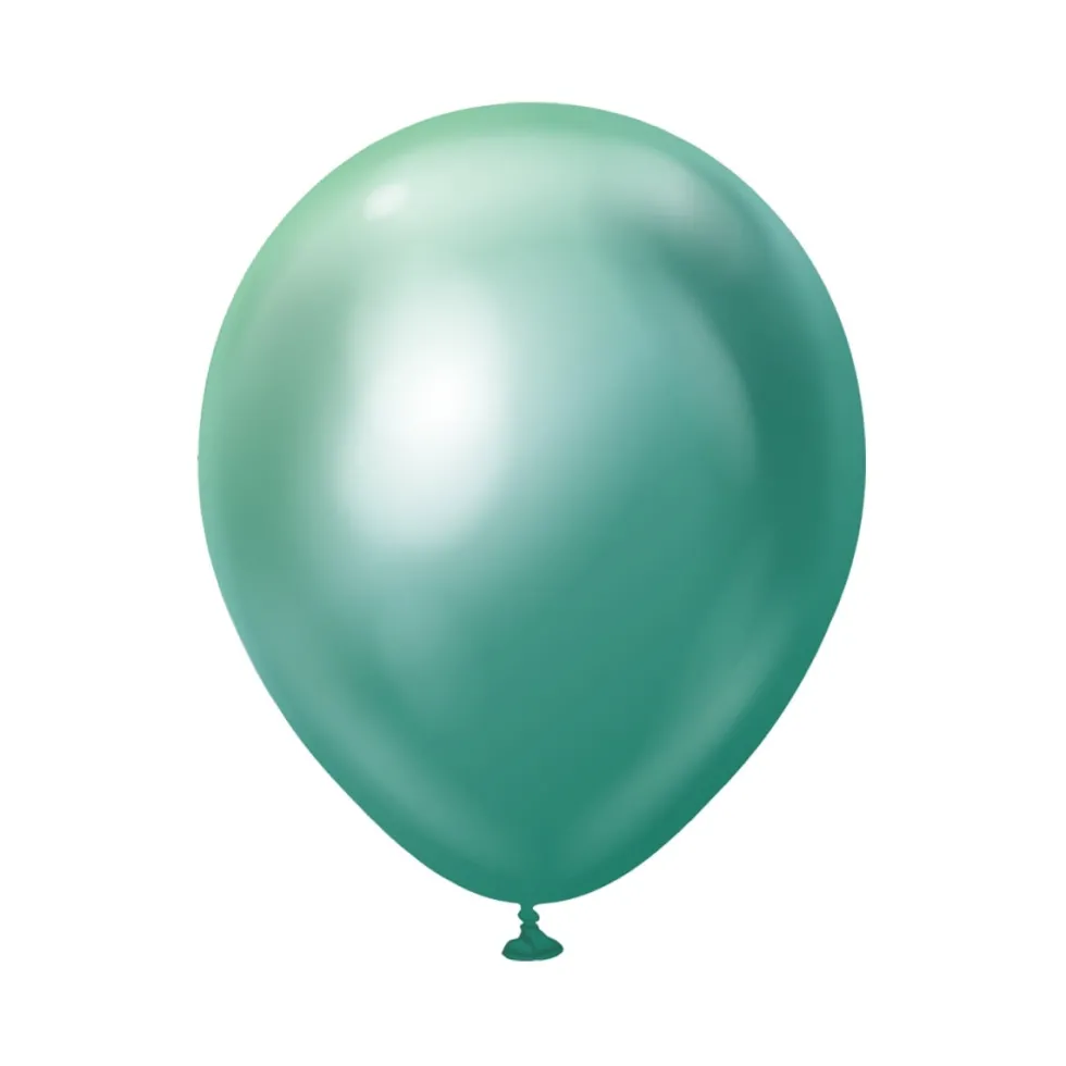 Premium Latexballonger Grön Chrome 45 cm 5-pack