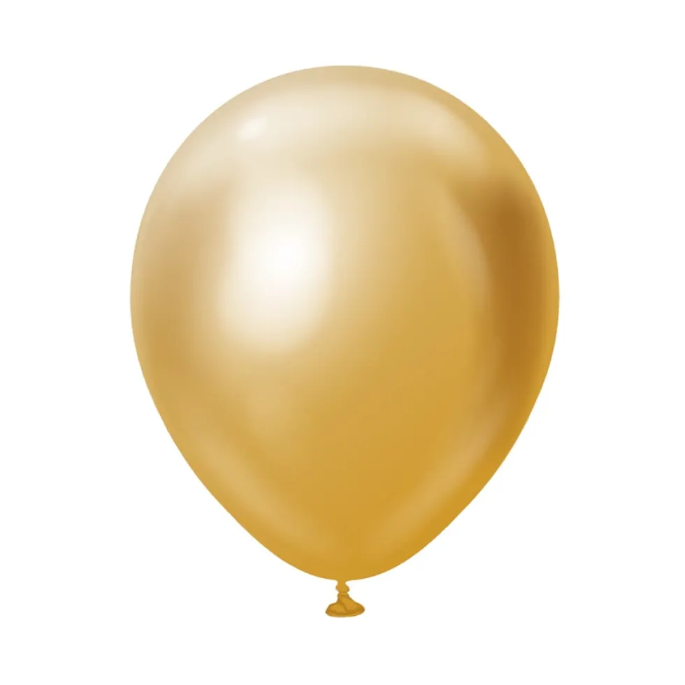 Premium Latexballonger Guld Chrome 45 cm 5-pack