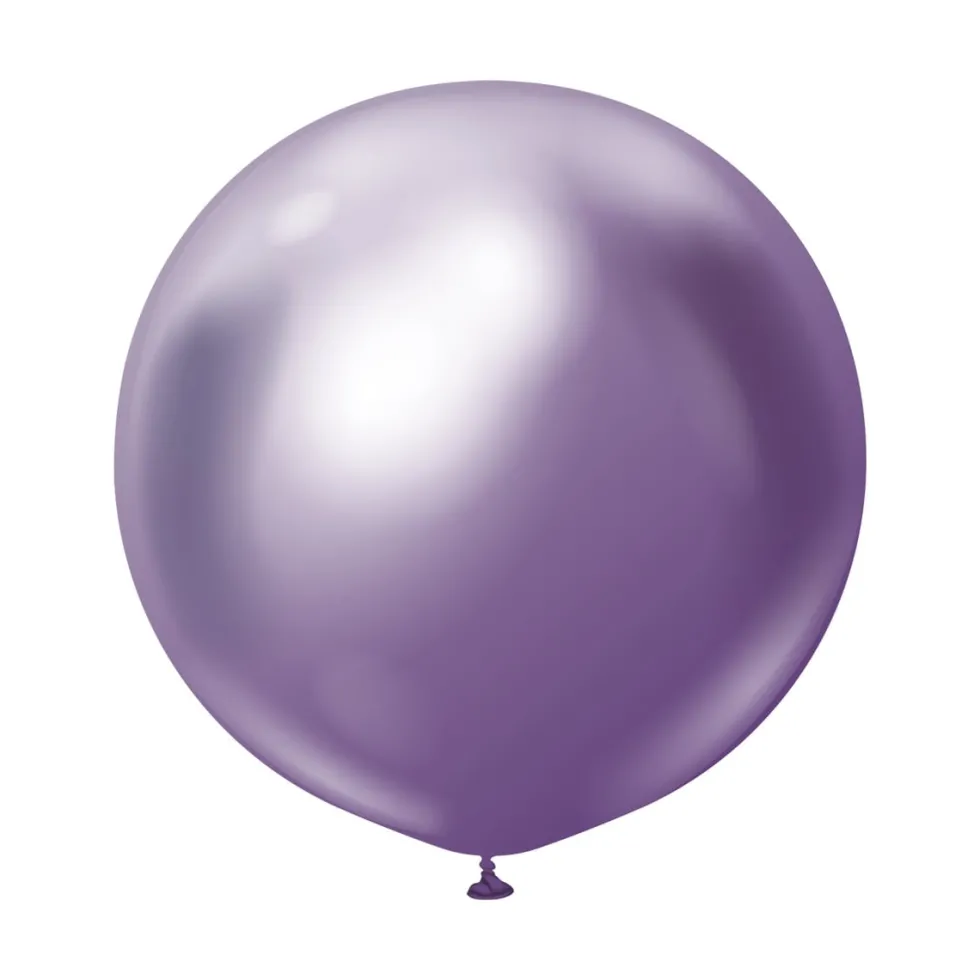 Premium Latexballonger Lila Chrome 60 cm 2-pack
