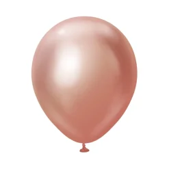 Premium Latexballonger Roséguld Chrome 45 cm 5-pack