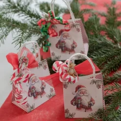 Presentpåsar med Julmotiv, 10 x 11 cm 4-pack
