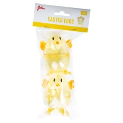 Påskägg i plast Kycklingar 2-pack