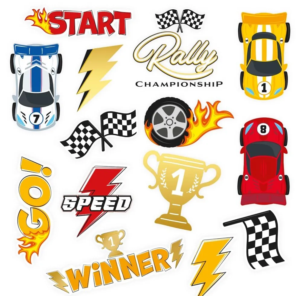 Racercar Tatueringar 14-pack