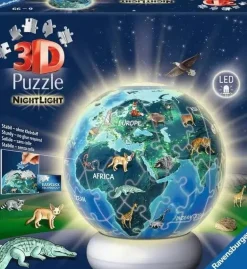 Ravensburger 3D Pussel - Jordglob med nattljus 72 bitar