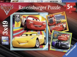 Ravensburger Pussel, Disney Bilar - Cars 3x49 bitar