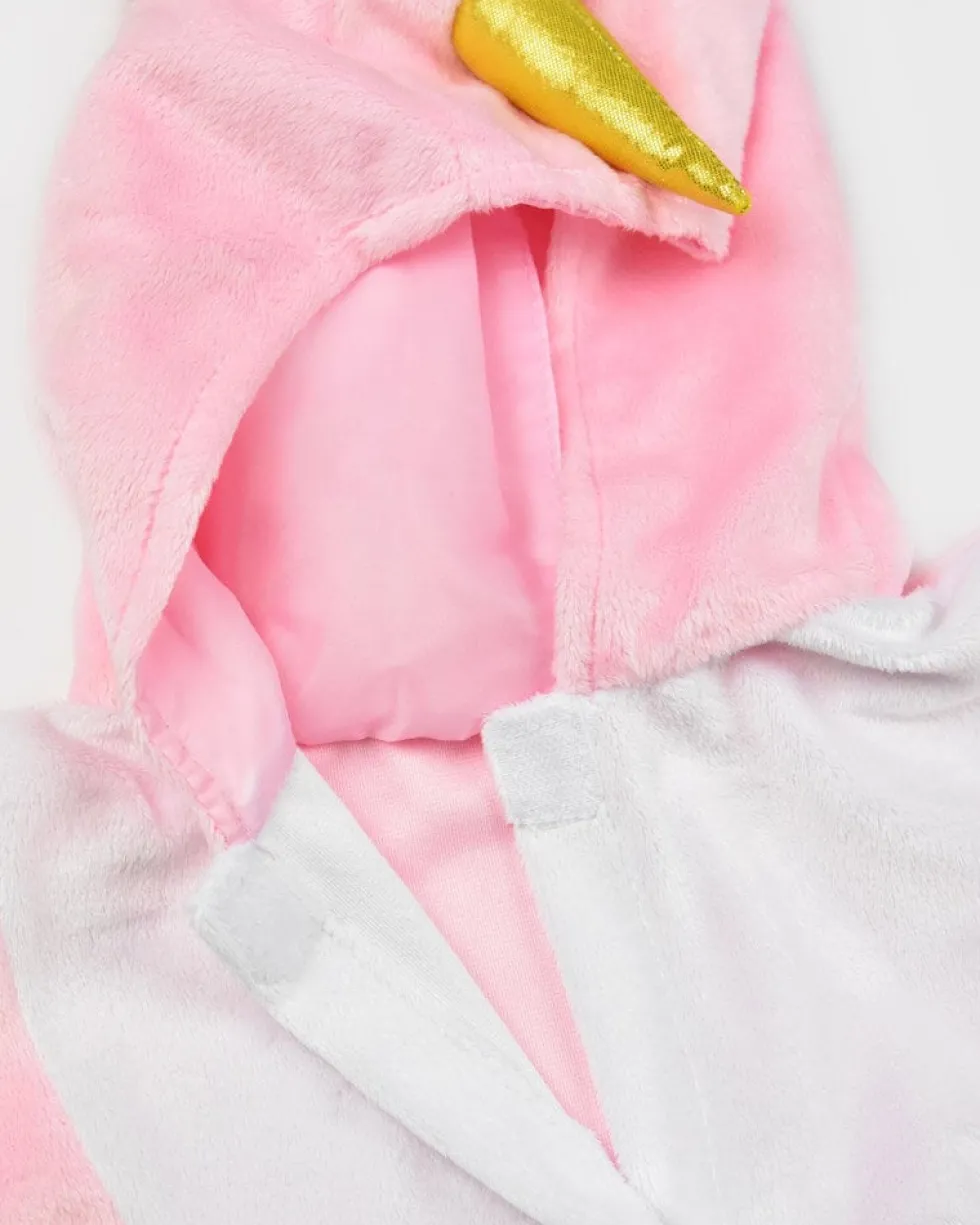 Rosa Enhörning Baby Cape Maskeraddräkt 1-4 år
