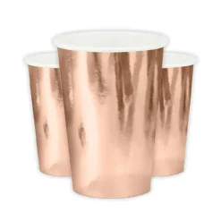 Rose Gold Folierade Pappmuggar 6-pack