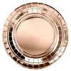 Roseguld folierade assietter 6-pack