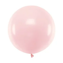 Rund ballong, Pastell ljusrosa 60 cm (styckvis)