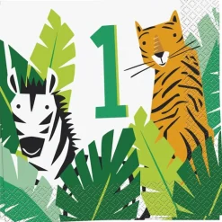 Safari Animal - Servetter 1 år 16-pack