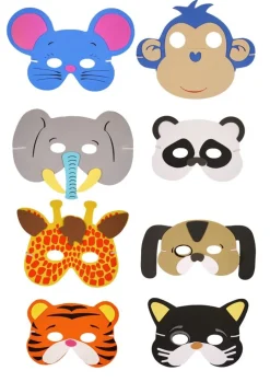 Safaridjurmasker av mjukt foam (styckvis)